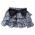 thumbnail image 1 of PINQI Party Sundress for Children Baby Girl Summer Thin Plaid Print with Bow Girls Ruffle Pleated Short Skirt Inside with Shorts, 1 of 7