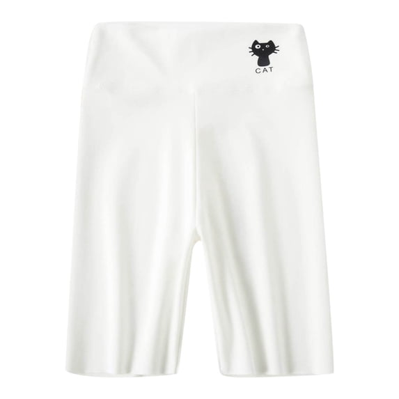 PINQI Running Short Pants for Kids Toddler Children Shorts Summer Girls Cartoon Cat Letter Prints Shorts Leggings Outwear Wear Fashion Pants