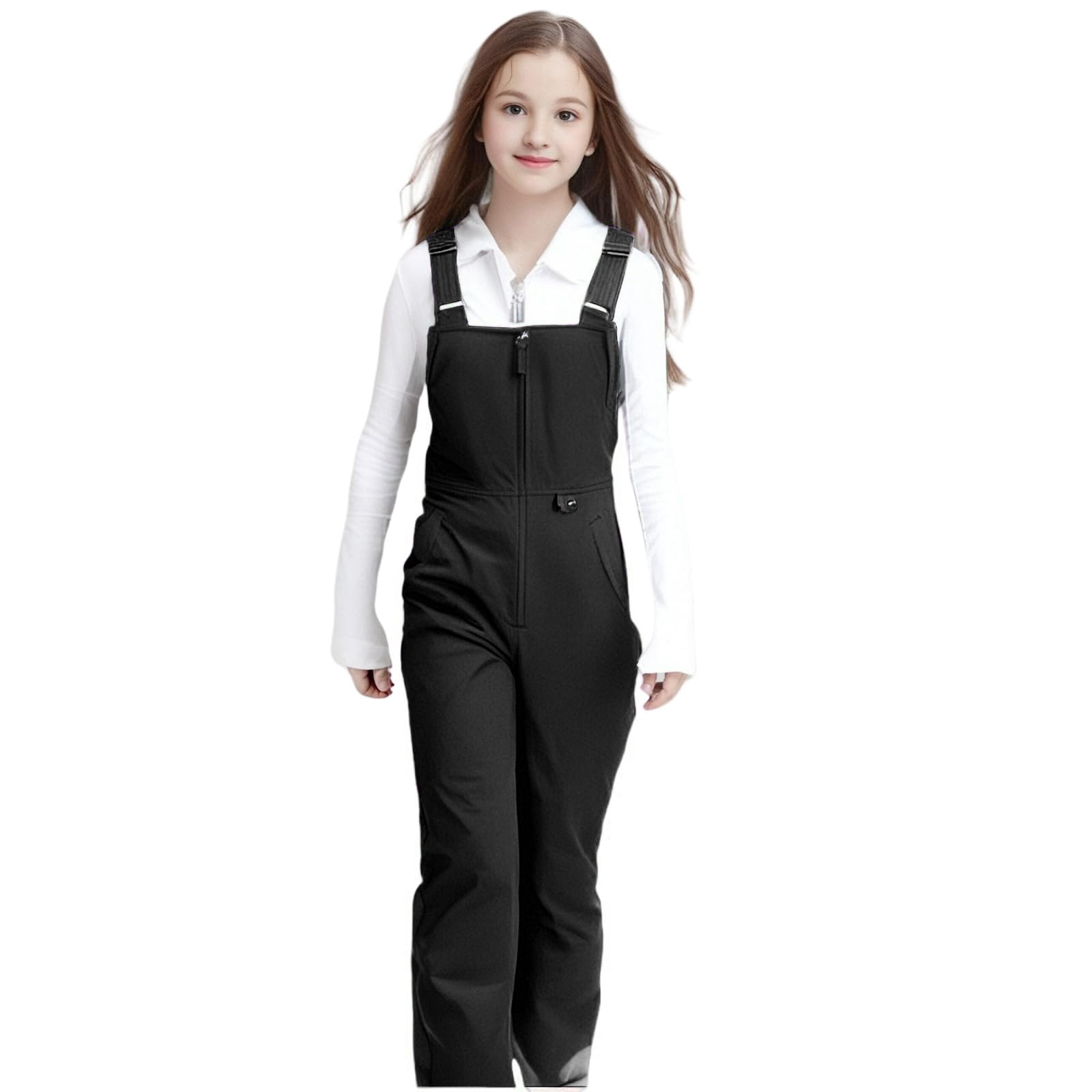 PINQI Teen Girls Bib Snow Pants Winter Waterproof Insulated Snowpants ...