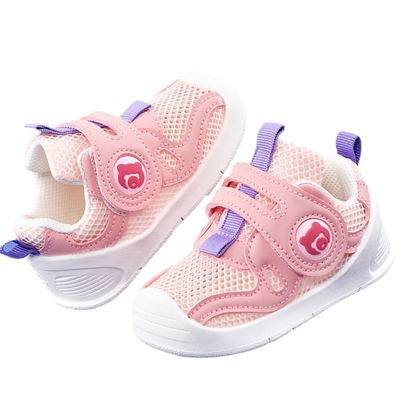 PINQI Toddler Baby Boys Sneakers Unisex First Walking Sports Shoes Summer Hollow Mesh Breathable Lightweight Sneakers