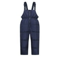 thumbnail image 1 of PINQI Toddler Boys Snowpants Winter Waterproof Puffer Ski Bib Overall Kids Thick Insulated Snowboard down Snow Pants, 1 of 6
