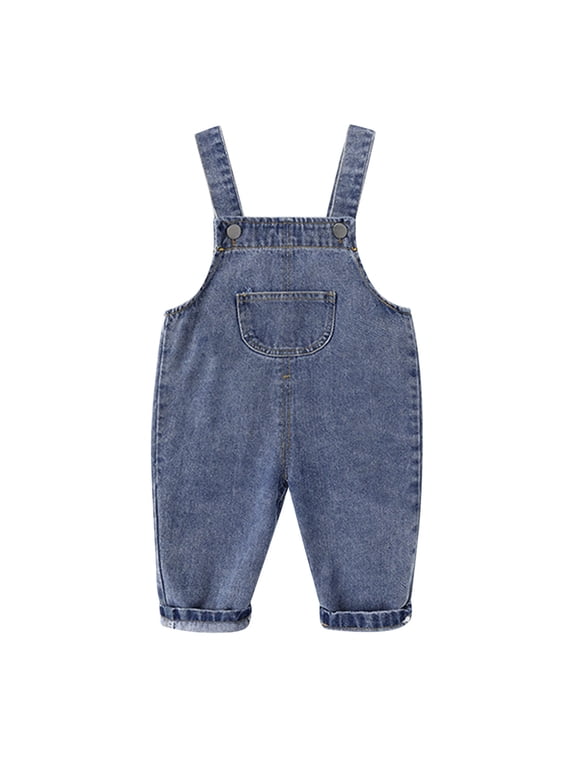 Toddler Casual Pants Children Jumpsuit Toddler Kids Baby Boys Girls Cute Denim Overalls Suspender Pants for 6M to 4 Years