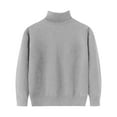 thumbnail image 1 of PINQI Toddler Christmas Pullover Sweater 2-14 Years Boys Girls Funny Kids Warm Long Sleeve Turtleneck Sweatshirt Crewneck Winter Clothes(Grey,9-10 Years), 1 of 4