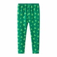 thumbnail image 1 of PINQI Toddler Daily Wear Pants St. Patricks Day Lucky Straw Pants Striped Print Kids Breathable Leggings Toddler Elastic Leggings, 1 of 3