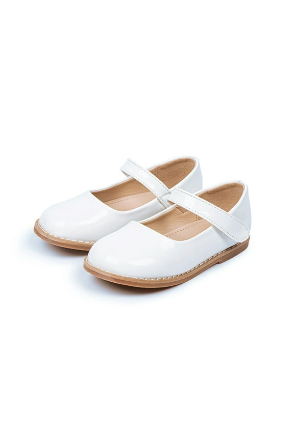 Toddler Girls' Shoes English Small Leather Shoes Spring And Autumn Single Shoes Soft Sole Kids Buckle Strap Sandals