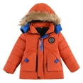 thumbnail image 1 of PINQI Toddler Windproof Snowsuit Children Winter Boy Jacket Coat Hooded Coat Fashion Kids Warm Clothes Jacket Boys Fashion Windbreaker with Pocket(Red,2 Years), 1 of 8