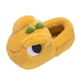 thumbnail image 1 of PINQI Unisex Baby Round Toe Slippers Kids Pack with Little Dinosaur Home Warm Cotton Slippers Shoes for Indoor Outdoor House Shoes Bedroom Slippers(Yellow,4.5-5 Years), 1 of 4