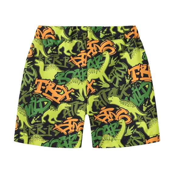 PINQI Unisex Toddler Quick Drying Shorts Boys Girls Summer Leisure Vacation Cute Cartoon Printing Beach Pants Fashion Sports Shorts