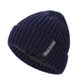 thumbnail image 1 of PINQI Winter Hat for Men and Women Winter Fleece Lined Beanie Knitted Hats, Soft Thermal Stocking Skull Caps for Cold Weather Outdoor(Navy,One Size, 1 of 1