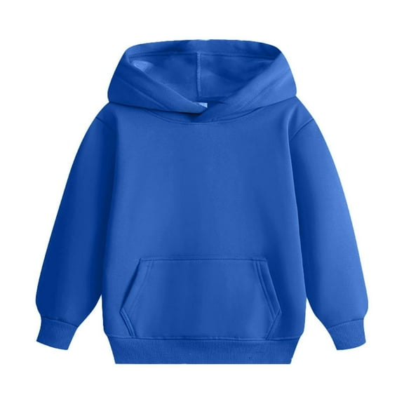 PINQI Youth Kids Cotton Hoodies Trendy Soft Warm Pullover Hoodie Sweatshirts Boys Girls Plain Fall Tops Clothes with Pockets