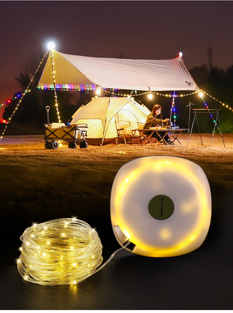 PINSAI Camping Lights String (32.8FT) Camping Lantern with 5 Modes