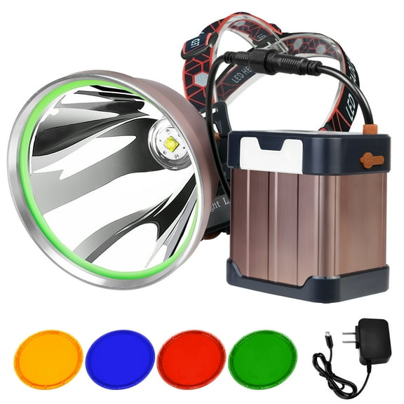 PINSAI Coon Hunting Lamp Lights High Power LED Headlamp Super Bright 22000mAh Headlight for Fishing