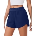 thumbnail image 1 of Pinspark Women's High Waisted Running Shorts Tummy Control Quick Dry Sports Shorts with Mesh Liner, 1 of 7