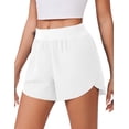 thumbnail image 1 of Pinspark Black Shorts Women High Rise Workout Running Shorts Soft Exercise Shorts with Mesh Liner, 1 of 7