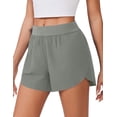 thumbnail image 1 of Pinspark Black Shorts Women High Rise Workout Running Shorts Soft Exercise Shorts with Mesh Liner, 1 of 7