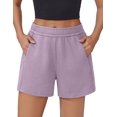 thumbnail image 1 of PINSPARK Sweat Shorts for Women Drawstring Summer Workout Casual Short Comfy Soft Lounge SweatShorts with Pockets, 1 of 7