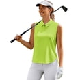 thumbnail image 1 of PINSPARK Golf Polo Shirts for Women UV Protection Tennis Tank Top Sleeveless V Neck Active Tops Quick Dry, 1 of 6