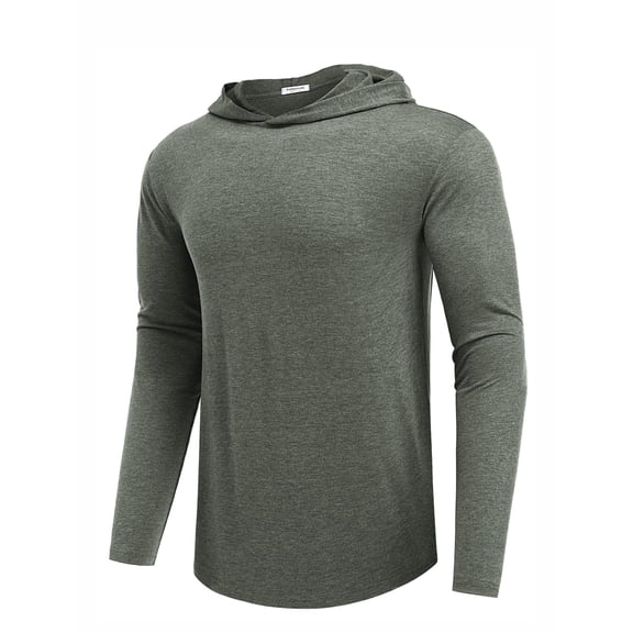 PINSPARK Lightweight Pullover Hoodies for Men Long Sleeve Hoodie for Golf Gym Workout Athletic Sweatshirt