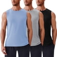 thumbnail image 1 of Pinspark Men's 3 Pack Workout Tank Tops Gym Sleeveless Shirts Quick Dry Training Muscle Shirts for Men, 1 of 7