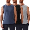 thumbnail image 1 of Pinspark Men's 3 Pack Workout Tank Tops Gym Sleeveless Shirts Quick Dry Training Muscle Shirts for Men, 1 of 7