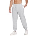 thumbnail image 1 of PINSPARK Men's Fleece Joggers with Zipper Pockets Tapered Sweatpants Cotton Sweat Pants for Mens Heavyweight Lounge Pants, 1 of 6