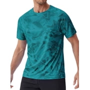 Pinspark Mens Rash Guard Swim Shirt UPF50+ Sun Protection Quick Dry Athletic Water Shirts for Men Surf Hiking Green XXL