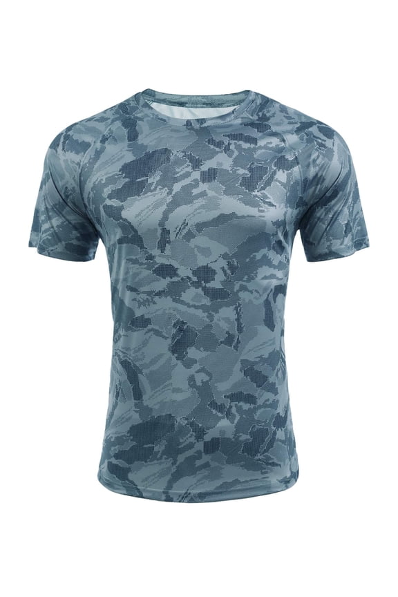 Men's Rash Guard Swim Shirt UPF50+ Sun Protection Quick Dry Athletic Water Shirts for Men Surf Hiking Navy Blue M