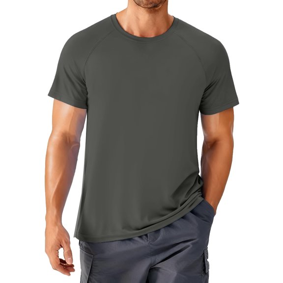 Pinspark Mens Workout Shirts Short Sleeve Lightweight Quick Dry Gym Tshirts Moisture Wicking UV Protection Athletic Tee Shirt