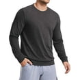 thumbnail image 1 of PINSPARK Lightweight Sweatshirts for Men Long Sleeve Crewneck Sweatshirt Casual Pullover Sweaters with Zipper Pocket, 1 of 7