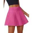 thumbnail image 1 of Pinspark Women's Athletic Skorts Pleated Tennis Skirt Cheer Skirts Lightweight Golf Workout Skirt High Waisted Preppy Skirts with Short Pockets, 1 of 8