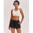 thumbnail image 1 of Pinspark Running Shorts for Women Athletic Workout Gym Short High Elastic Waisted Sportswear with Liner Zip Pockets, 1 of 7