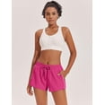 thumbnail image 1 of Pinspark Womens Running Shorts with Liner Quick Dry Athletic Sporty Short Drawstring Elastic Waist with Zip Pockets, 1 of 7