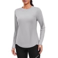 thumbnail image 1 of Pinspark UPF 50+ Rash Guard for Women Hiking Shirt Quick Dry Workout Top Long Sleeve Crewneck Running Shirts, 1 of 7