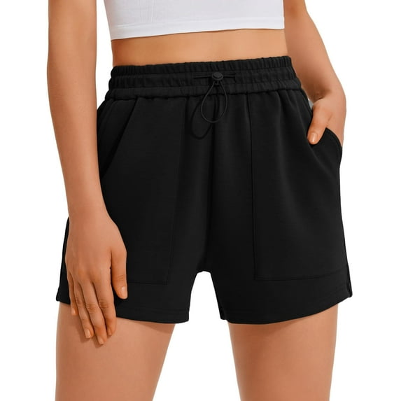 Pinspark Sweat Shorts Women Comfy Lounge Summer Short for Athletic Workout Running Pockets Drawstring Elastic High Waist