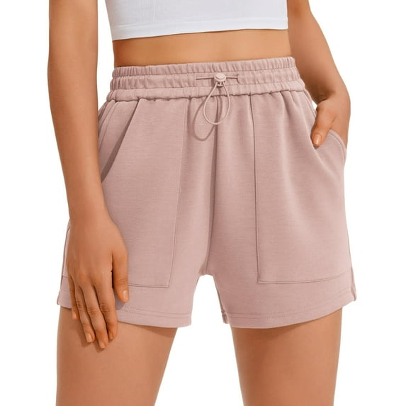 Pinspark Womens Sweat Shorts Casual Summer Athletic Short Elastic Drawstring Waisted Comfy Lounge Bottoms with Pockets