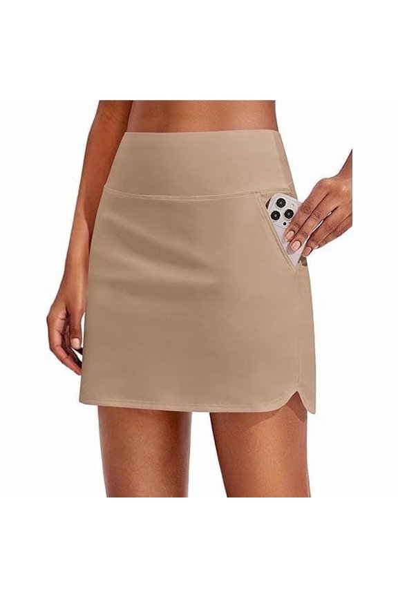 Tennis Skorts for Women Stretchy Golf Skirts with 3 Pockets High Waisted Quick Dry Athletic Running Skort