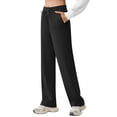 thumbnail image 1 of Pinspark Wide Leg Sweatpants Women High Waisted Baggy Casual Workout Pants Soft Drawstring Athletic Pants with 2 Pockets, 1 of 8