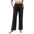 thumbnail image 1 of PINSPARK Wide Leg Yoga Pants Women High Waisted Workout Pants UPF 50+ Drawstring Sweatpants with 4 Pockets, 1 of 8
