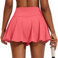 thumbnail image 1 of PINSPARK Women Pleated Tennis Skirt High Waist Golf Skorts with 2 Pockets Pickleball Skirts with Inner Shorts, 1 of 6