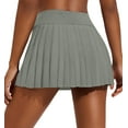 thumbnail image 1 of PINSPARK Women Tennis Skirt High Waist Pleated Athletic Skirt Tummy Control Golf Skorts Cute Casual Pickleball Skirt, 1 of 5