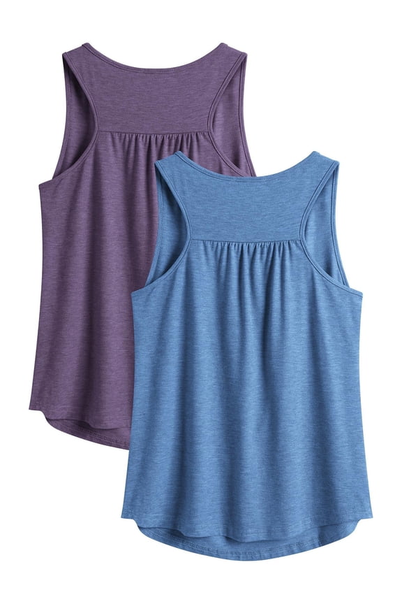 Women's Athletic Shirts & Tees Racerback Yoga Shirts Sleeveless Gym Tops Long Workout Running Tank Top