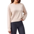 thumbnail image 1 of Pinspark Crew Neck Sweatshirts Women Oversized Cropped Pullover Sweat Shirts Soft Long Sleeve Workout Crop Tops Travel Clothes 2024, 1 of 8