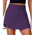 thumbnail image 1 of Pinspark Womens Golf Skirt Elastic High Waist Tennis Skort Wide Waistband Sport Skirts Weightless Workout Skorts for Pickleball Workout Running, 1 of 6