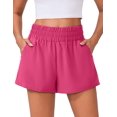 thumbnail image 1 of PINSPARK Womens High Waisted Running Shorts, Lightweight Breathable Quick Dry Stretch Linerless Athletic Shorts with Pockets, 1 of 7