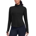 thumbnail image 1 of Pinspark Womens Running Workout Jackes Full Zip Slim Fit Athletic Tops with Pockets Comfy Breathable Yoga Sports Track Jackets, 1 of 8