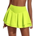 thumbnail image 1 of Pinspark Womens Tennis Skirt V-Waisted Pleated Athletic Skort Flowy Quick Dry Golf Skirts with Pockets Shorts, 1 of 6