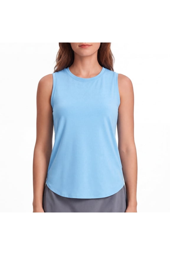 Women's Sleeveless Workout Tank Top UPF 50+ Quick Dry Lightweight Athletic Running Yoga Shirt for Fitness Gym Training