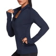 thumbnail image 1 of Pinspark Workout Jackets for Women Lightweight Flim Fit Jacket Full Zip Sports Tops Breathable Activewear, 1 of 8