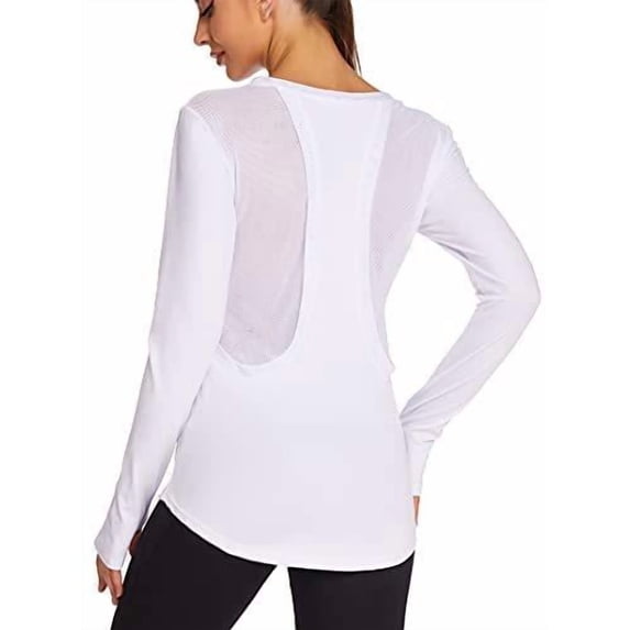 Pinspark Workout Shirts for Women Long Sleeve Yoga Tops Sports Hiking Shirt Breathable Athletic Top Loose Fit