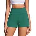 thumbnail image 1 of Pinspark Biker Shorts for Women High Rise Running Shorts Tummy Control Yoga Short with Pockets Gym Active Shorts, 1 of 6
